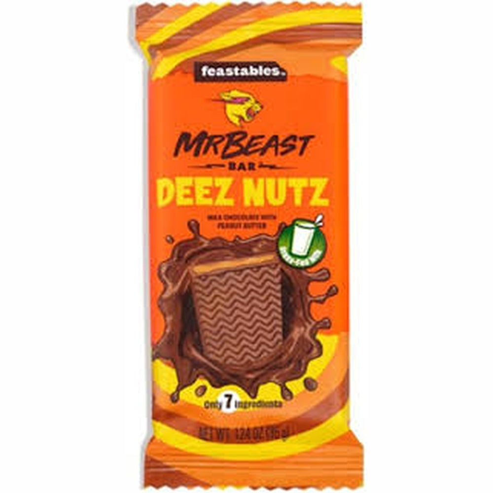 Mr Beast Feastables Chocolate Bar Deez Nutz Small - My American Shop